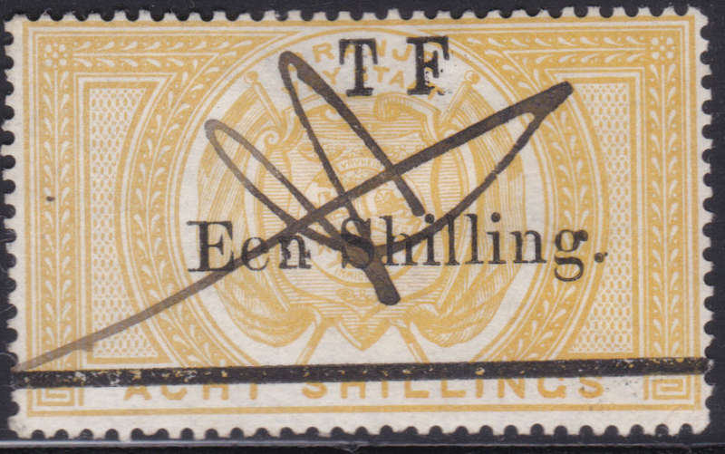 OFS - TELEGRAPH 1/- ON 8/- VFU O/P ``TF Een Shilling.`` VFU