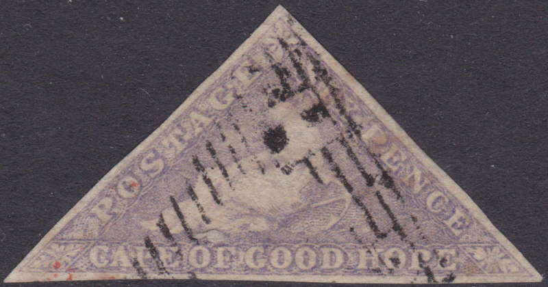 Cape of Good Hope 1858 SACC7 6d PALE ROSE LILAC,  VFU CV R12000