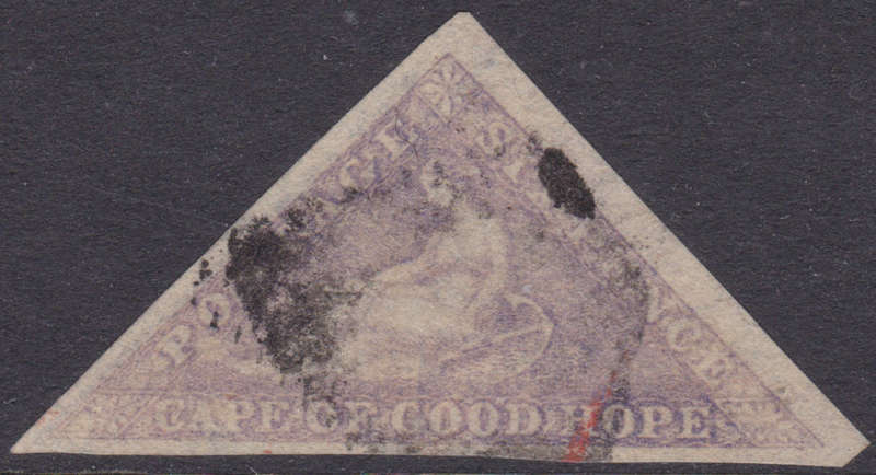 Cape of Good Hope 1858 SACC7 6d PALE ROSE LILAC,  VFU CV R12000