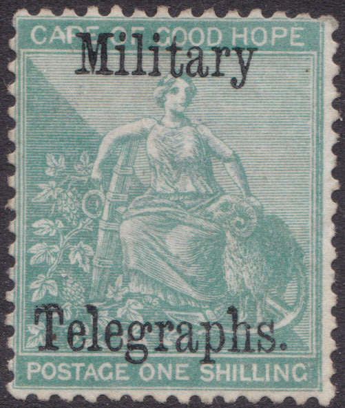 Cape of Good Hope : 1/- GREEN MILITARY TELEGRAPH MM