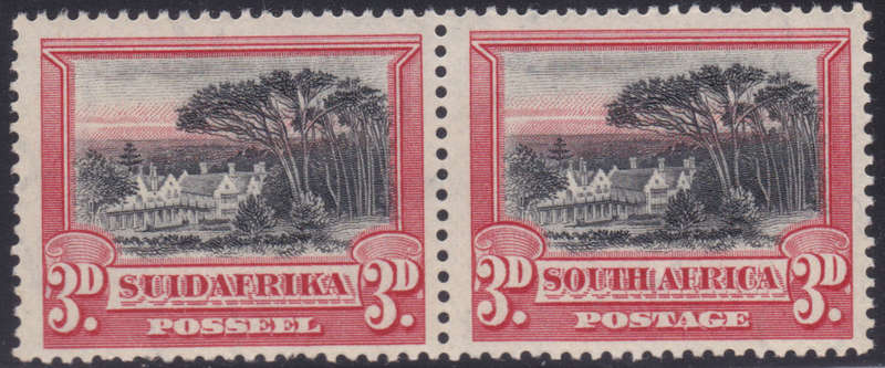 Union of SA - 1930-45 ROTO SACC45  3d BLACK and RED -  **UNMOUNTED MINT** CV R5500