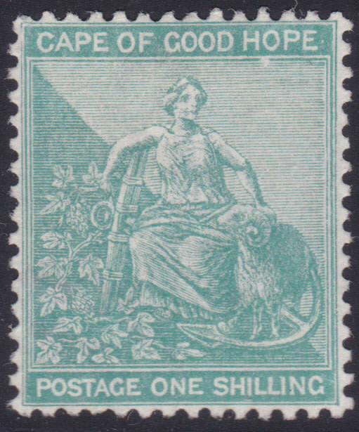 CAPE OF GOOD HOPE 1889 SACC48a 1/- BLUE-GREEN MM CV R3500
