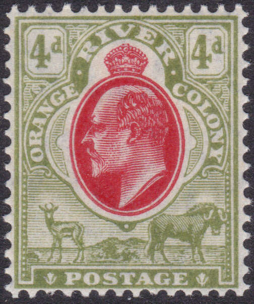 ORC 1903 SACC89 4d SCARLET and SAGE GREEN WM CROWN CA MM CV R700