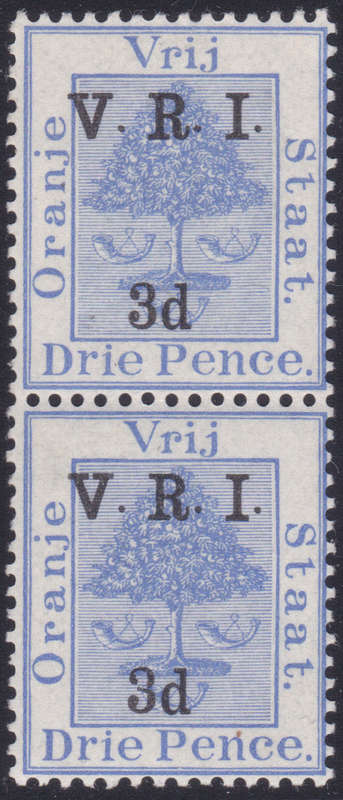 OFS 1900 SACC73 3d on 3d BLUE VERTICAL PAIR(THICK `V`) **UNMOUNTED MINT** - CV R420+