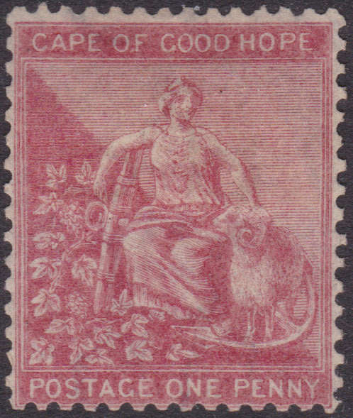 CAPE OF GOOD HOPE 1864-77 SACC18 1d CARMINE MM CV R3000
