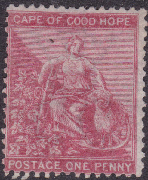 Cape of Good hope 1864-77 SACC18 1d Carmine MM CV R3000