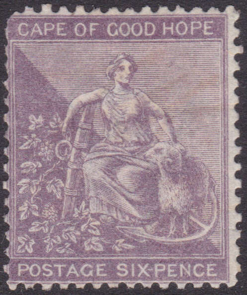 CAPE OF GOOD HOPE 1864-77 SACC20b 6d VIOLET MM CV R5500