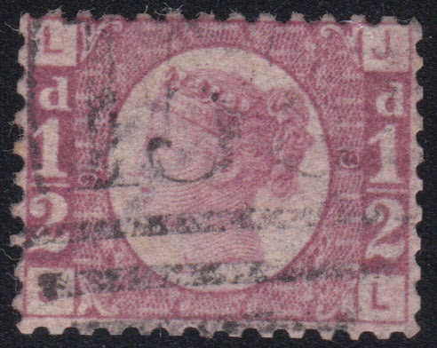 GREAT BRITAIN 1870 SG49 ½d ROSE (BANTAM) PLATE9 VFU CV £850