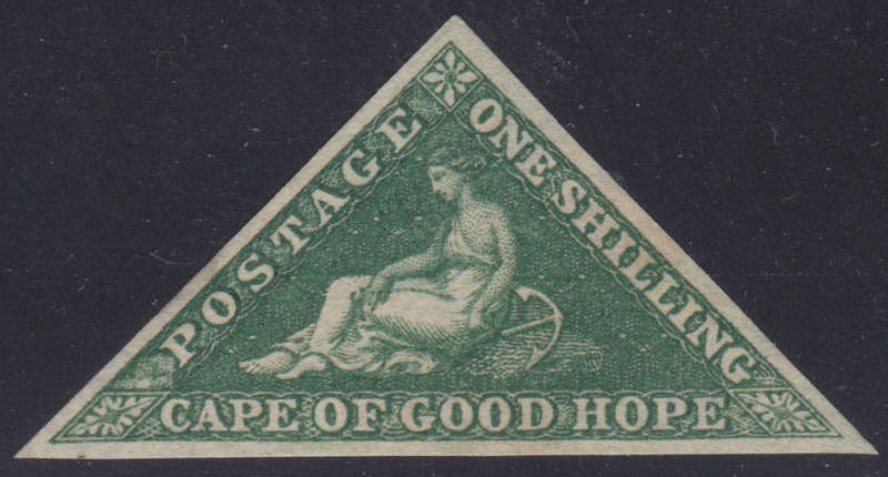 Cape of Good Hope : 1858 SG8b 1/- DEEP DARK GREEN  - SUPERB MM CV R15000