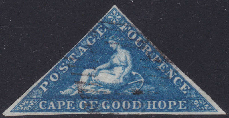 CAPE OF GOOD HOPE 1864 SG19 4d DEEP BLUE - VERY FINE USED - CV £130