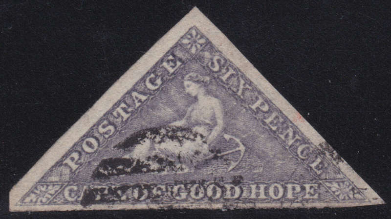 Cape of Good Hope : 1862 SACC7d : 6d SLATE PURPLE - FINE USED - CV R32000