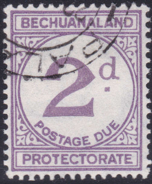 Bechuanaland Protectorate. - Postage Due SG D6b - 2d VIOLET - VFU - SCARCE