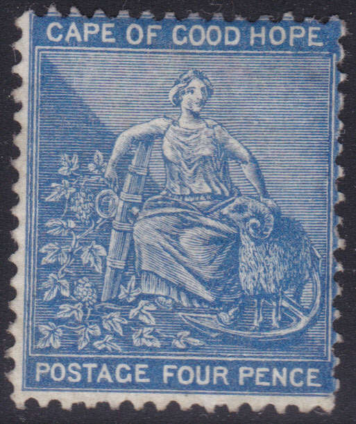 CAPE OF GOOD HOPE 1872 SACC19b 4d ULTRAMARINE MM CV R10000