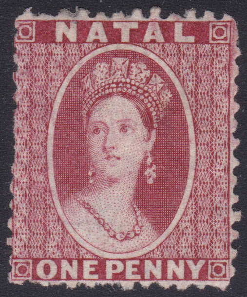 NATAL 1860 SACC8 1d ROSE-RED - UNUSED - CV R2500