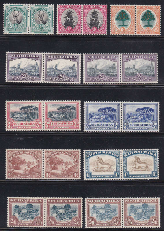 UNION OF SA : 1930-45 ROTO PRINTING SACC42 // SACC50a SET TO 2s6d MM/LMM/UM HIGH CV