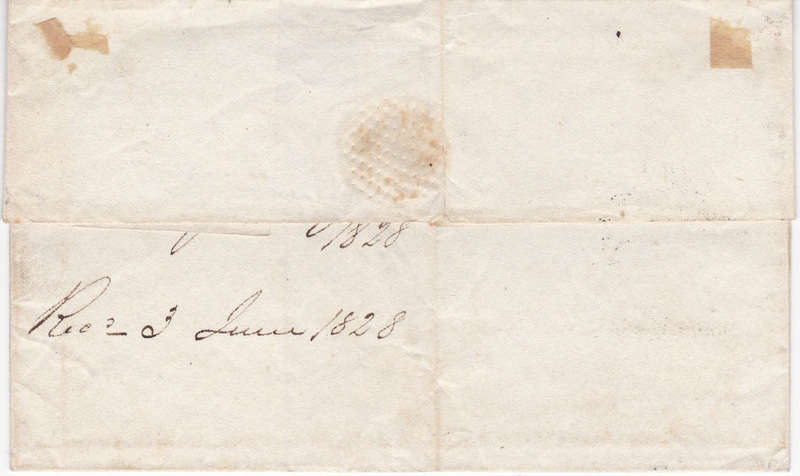 Cape of Good Hope : Stampless Cover - JUNE 1828(TYPE 10)