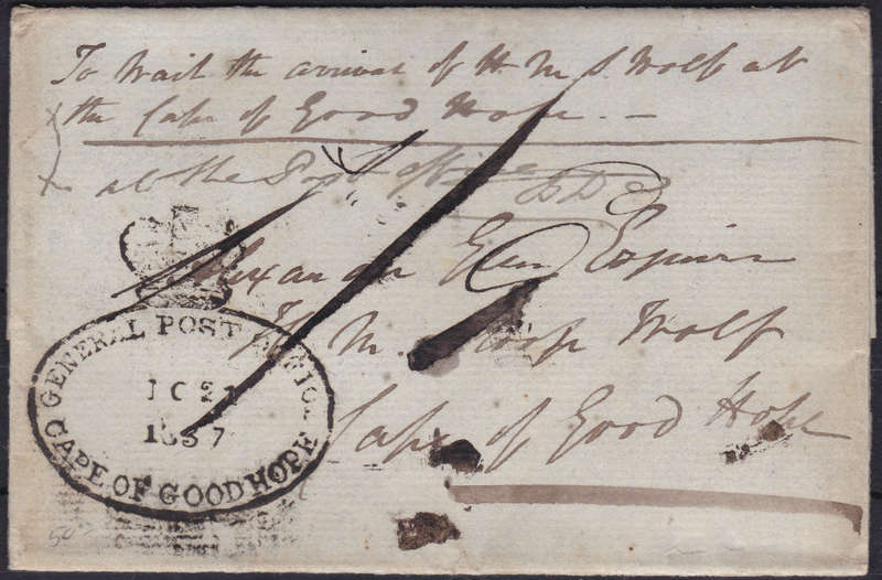 Cape of Good Hope : Stampless Cover - 21 NOVEMBER 1837(TYPE 31)