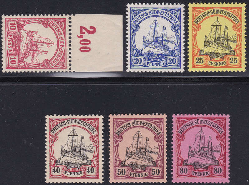 GERMAN SWA 1901 DEFINITIVE ISSUE SACC15//21 - PART SET - UNMOUNTED MINT - R3960
