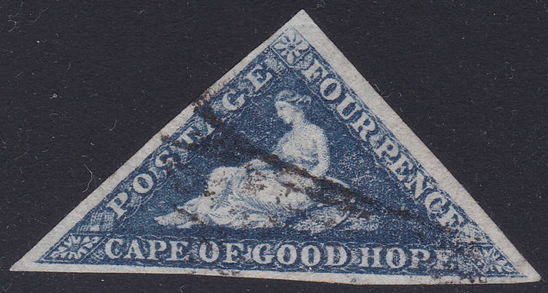 Cape of Good Hope 1864 SACC15b 4d SLATE BLUE - VFU CV R18000