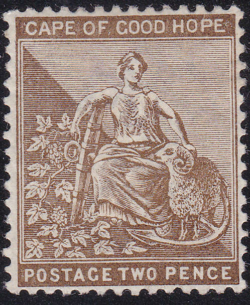 Cape of Good Hope : 1882 SACC37 2d PALE BISTRE MM - CV R3000