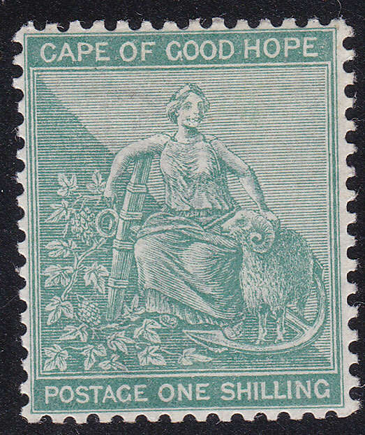 CAPE OF GOOD HOPE 1889 SACC48a 1/- BLUE-GREEN MM CV R3500