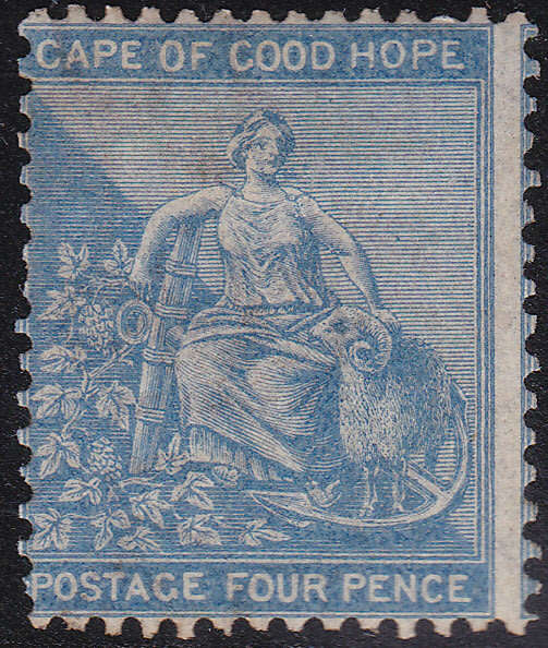 Cape of Good Hope 1864-77 SACC19a 4d BLUE - SCARCE CV R4500