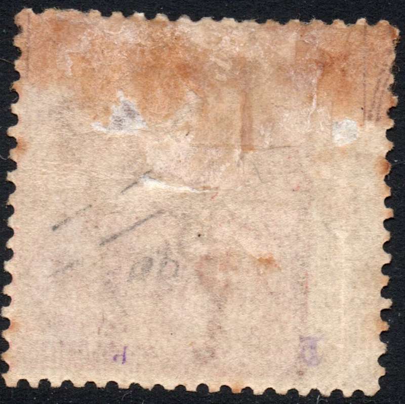 Griqualand West SG16d 1d Carmine with DOUBLE o/p, one in red, both inverted(type15)
