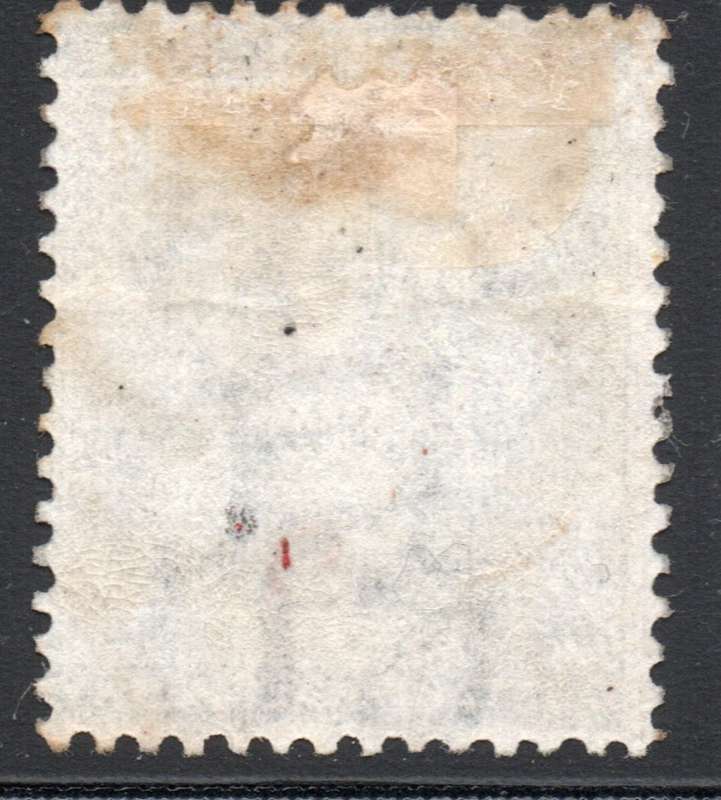 Griqualand West SG14a 1/2d Grey-Black with inverted o/p in red (type15)