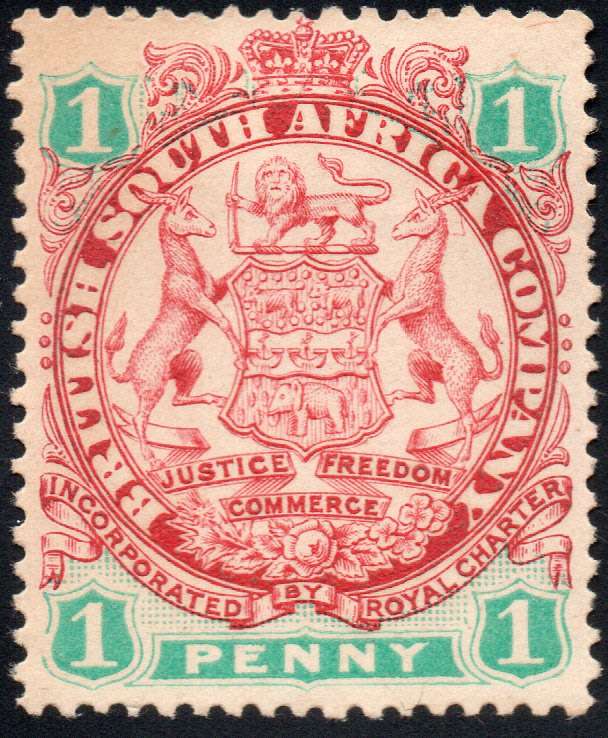 BSAC / Rhodesia : SG29 1d Scarlet & Emerald MM CV £40(2017)