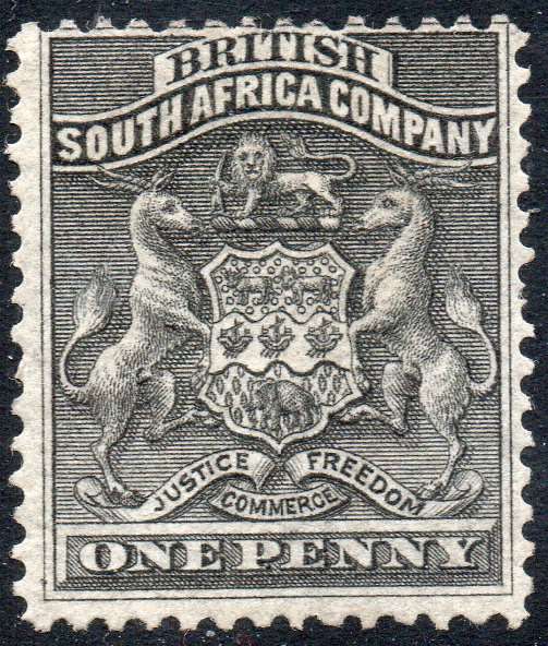 BSAC / Rhodesia : SG1 1d Black MNG CV £17(2017)