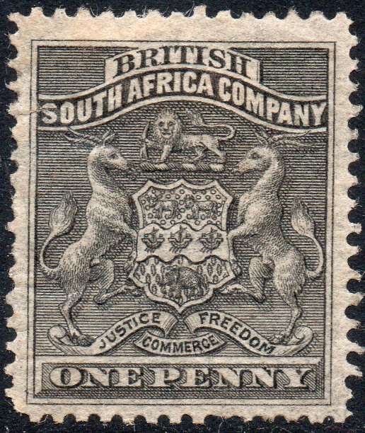 BSAC / Rhodesia : SG1 1d Black MM CV £17(2017)
