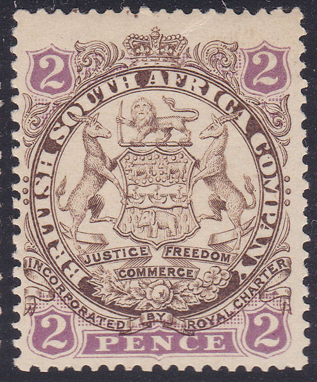 BSAC / Rhodesia : SG30 2d Brown & Mauve MM CV £40(2017)