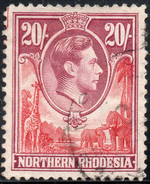 Northern Rhodesia 1938-52 : SG21-45 - Complete Use set of 21 - VFU - CV £170(2017)