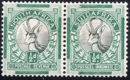 UNION OF SA - SG42d ½d/ BLACK and GREEN - ``$ Variety - `*UM* CV £50(2017)