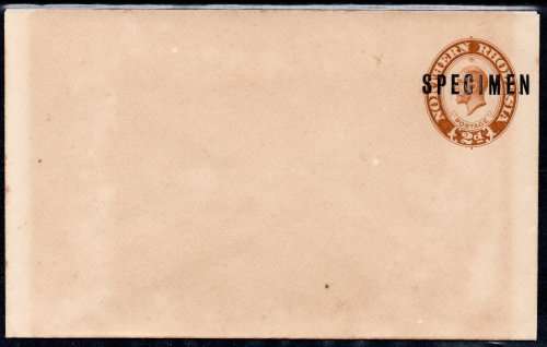 Northern Rhodesia 1924 2d Pre-printed Envelope - ``SPECIMEN`` OVERPRINT - see scans