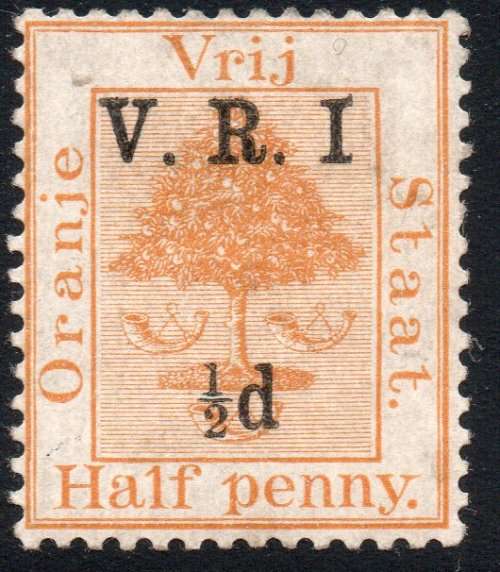 OFS 1900 SACC59d ½d ON ½d ORANGE WITH NO STOP AFTER `I` CV R600