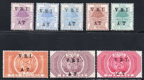 OFS 1900 : SGT42 // T49 : Complete Basic Set of Army Telegraph``(A T) stamps UM/MM - See Scans