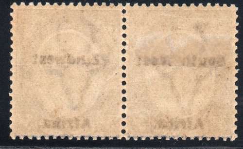 SWA 1924 TYPE V1 SACC43a 3d DEEP BRIGHT BLUE BILINGUAL PAIR MM (9,5mm , 16mm) CV R3500