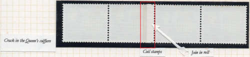 Northern Rhodesia 1963 SG75(var) ½d Strip of 4 COIL STAMPS with JOIN IN ROLL  - *UM*
