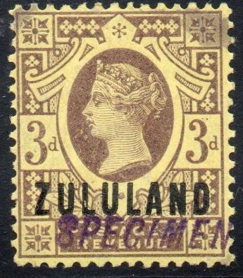 Zululand - SG5 SACC5  3d Purple/Yellow ``SPECIMEN`` MM CV R1500