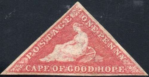 Cape of Good Hope 1858 SACC5b 1d DEEP ROSE - MM - CV R40000