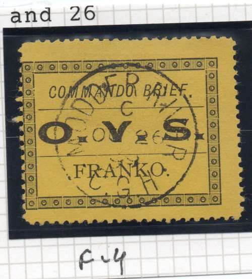 OFS - SG M1 - MILITARY FRANK STAMP - VFU - VARIETY ``DROPPED STOP`` AFTER ``BRIEF`` - SCARCE