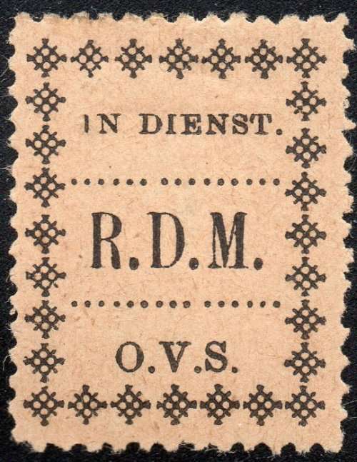 OFS - 1899 - SG PF3 - POLICE FRANK STAMP - BLACK/MAIZE - MOUNTED MINT -CV R6000 - SCARCE