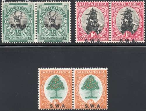SWA SACC81, 82 and 86 ½d, 1d and 6d - MM - CV R250