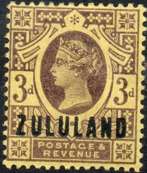Zululand - 1888-91  SACC5 - 3d Purple/Yellow MM CV R800