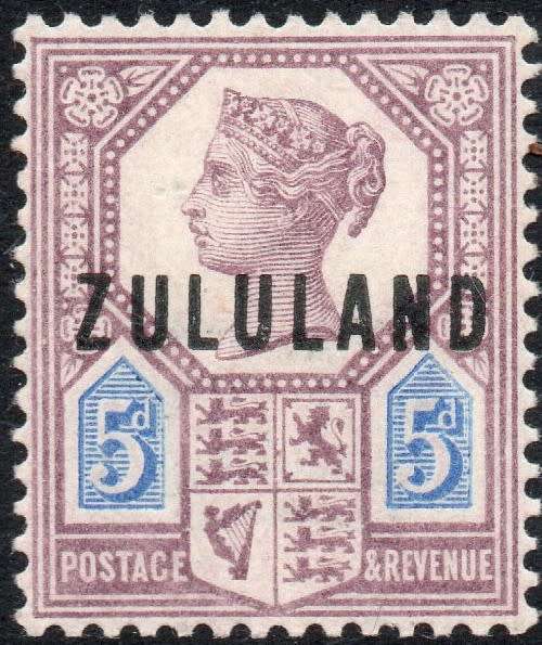 Zululand - 1893 SACC7 5d Dull Purple and Blue **UNMOUNTED MINT** CV R2000