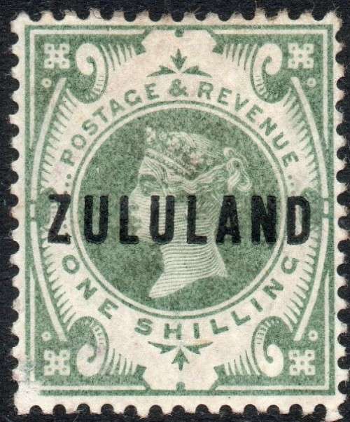 Zululand - SACC10 1/- GREEN MM CV R3500