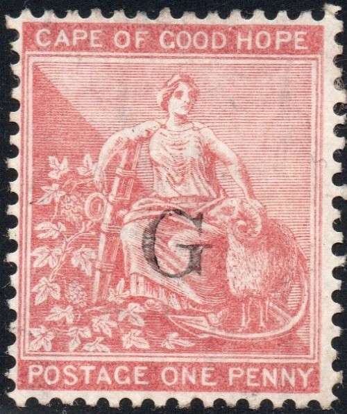 Griqualand West 1878 SG11c  - 1d CARMINE-RED - UNUSED - CV £110(2017)(See note below)