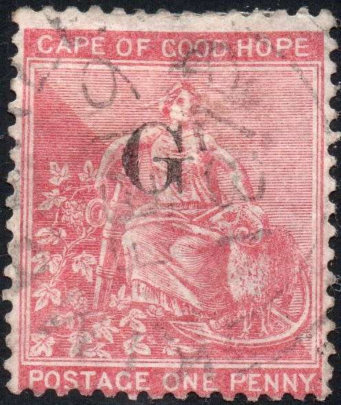 Griqualand West 1878 SG11d  - 1d CARMINE-RED - FINE USED - CV £32(2017)