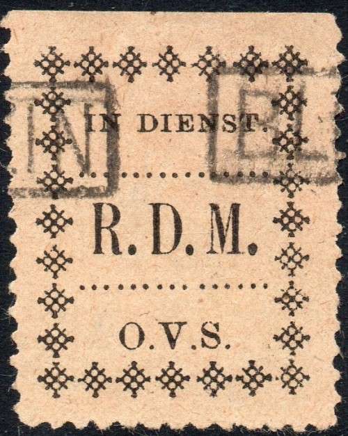 OFS - 1899 - SG PF3 - POLICE FRANK STAMP - BLACK/MAIZE - VFU - CV R8000 - SCARCE